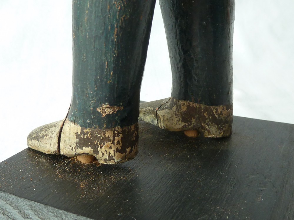 Original Naive Painted Wood Sailor Figure Navy English American Folk Art View VIII