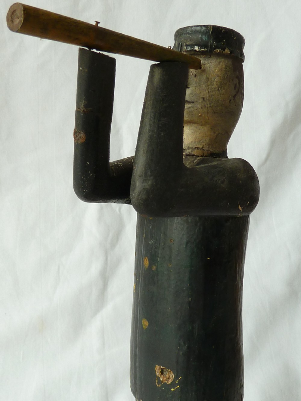 Original Naive Painted Wood Sailor Figure Navy English American Folk Art View IX