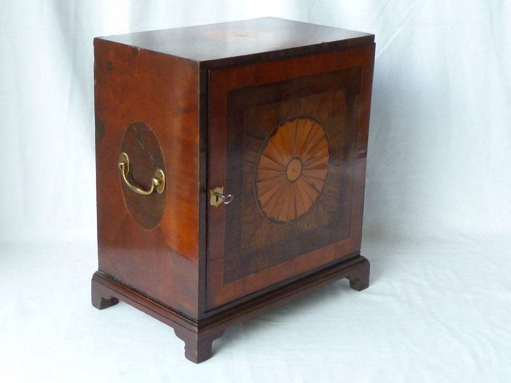 Georgian Style Inlaid Table Top Cabinet Drawers Victorian Edwardian View II