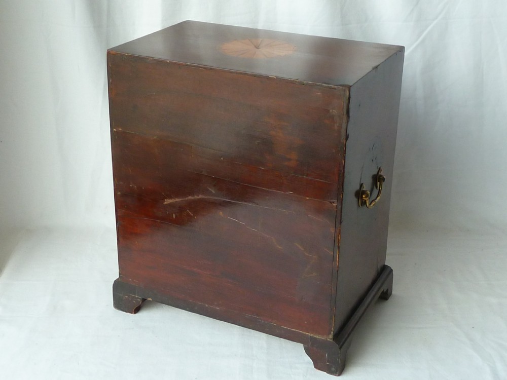 Georgian Style Inlaid Table Top Cabinet Drawers Victorian Edwardian View V