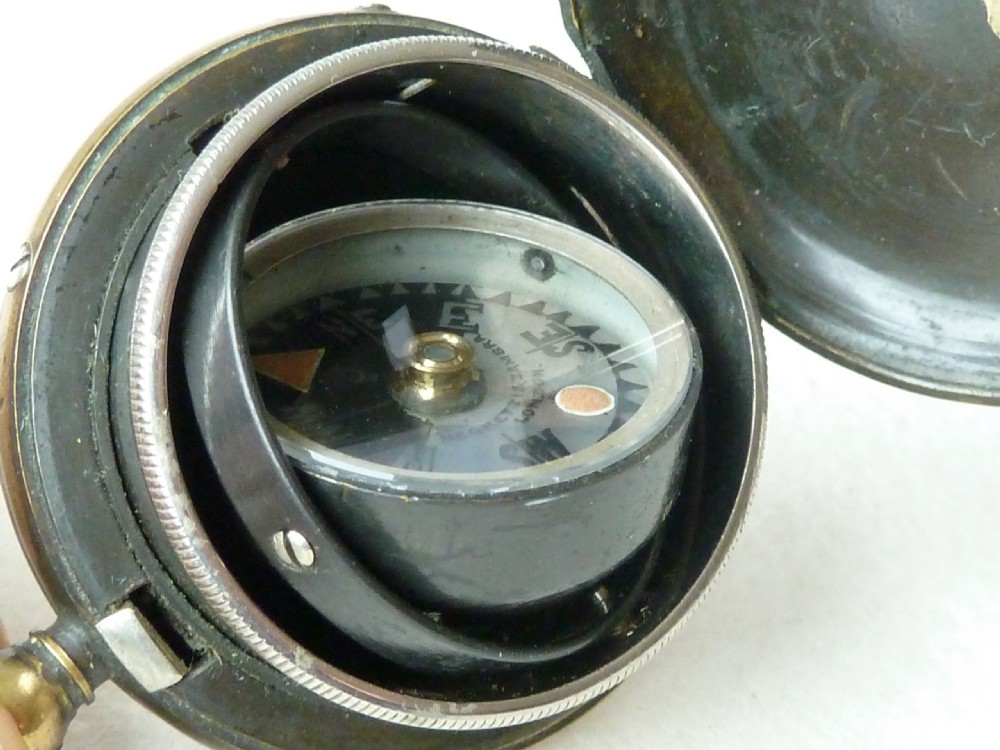 Gimballed Negretti & Zambra Pocket Compass Singers Patent Victorian View IV