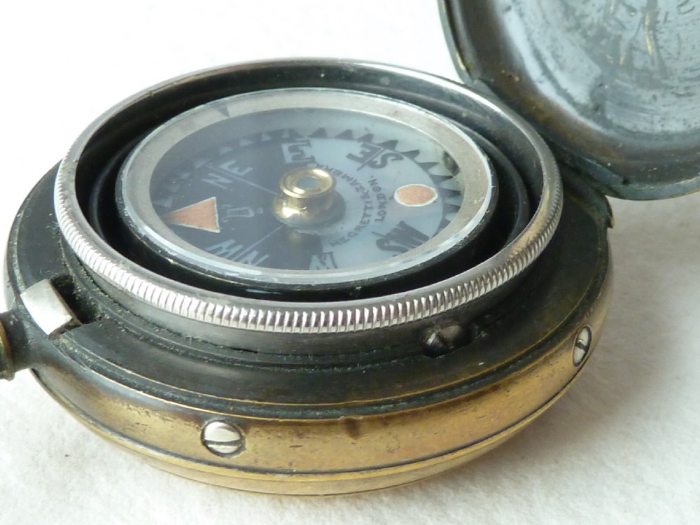 Gimballed Negretti & Zambra Pocket Compass Singers Patent Victorian View VI