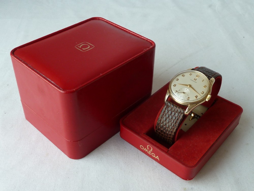 1960 Solid Gold Omega 13339 Wrist Watch 268 Manual Wind Boxed