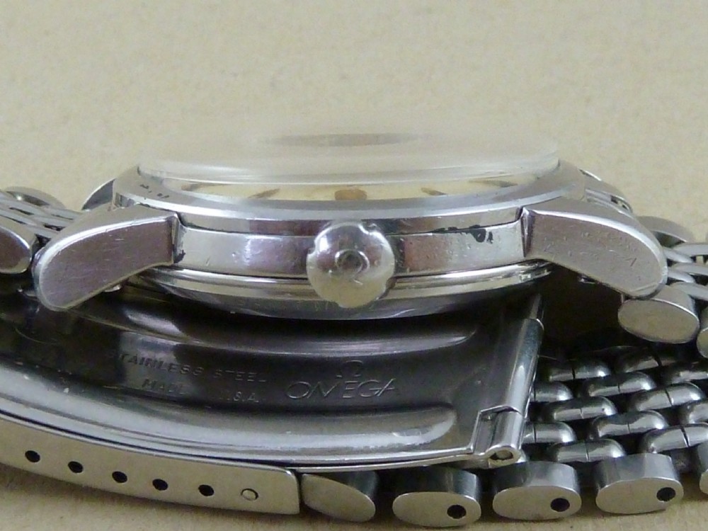 Omega Seamaster Automatic 355 Bumper Calendar Stainless Steel Rice Bead Bracelet Watch 1952 View IV