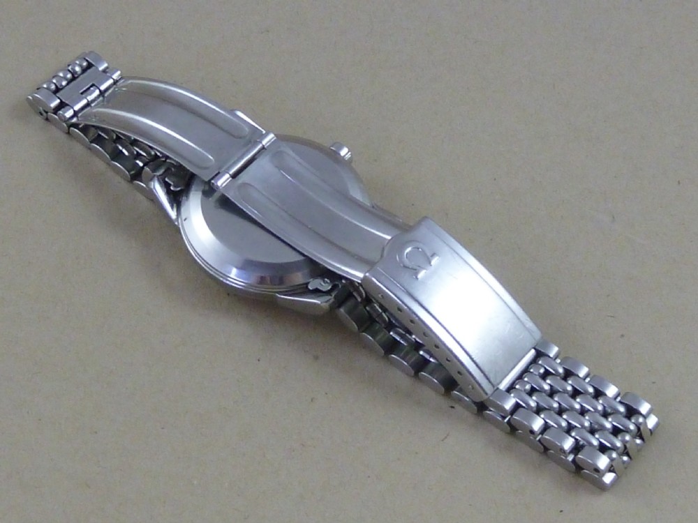 Omega Seamaster Automatic 355 Bumper Calendar Stainless Steel Rice Bead Bracelet Watch 1952 View VI