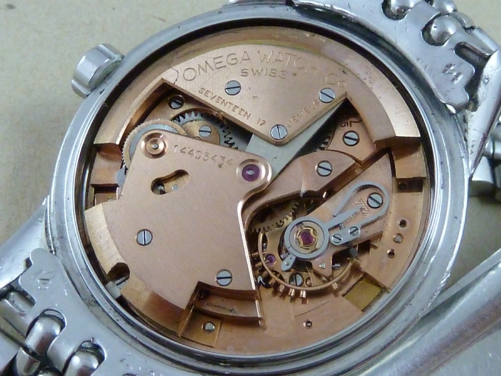 Omega Seamaster Automatic 355 Bumper Calendar Stainless Steel Rice Bead Bracelet Watch 1952 View XI