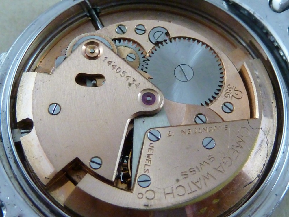 Omega Seamaster Automatic 355 Bumper Calendar Stainless Steel Rice Bead Bracelet Watch 1952 View XII