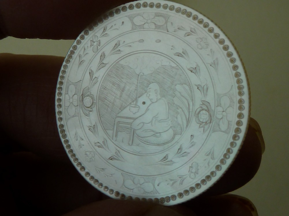 50 Chinese MOP Gaming Counters Mother of Pearl Gambling Georgian View XXI