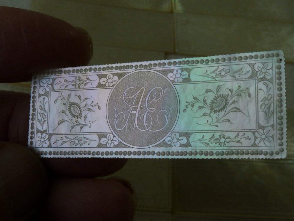 50 Chinese MOP Gaming Counters Mother of Pearl Gambling Georgian View XXV