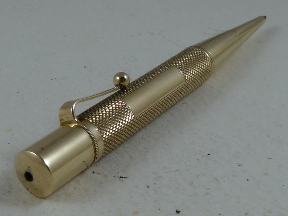 Large Bakers Pointer Solid Gold Propelling Pencil  View VI