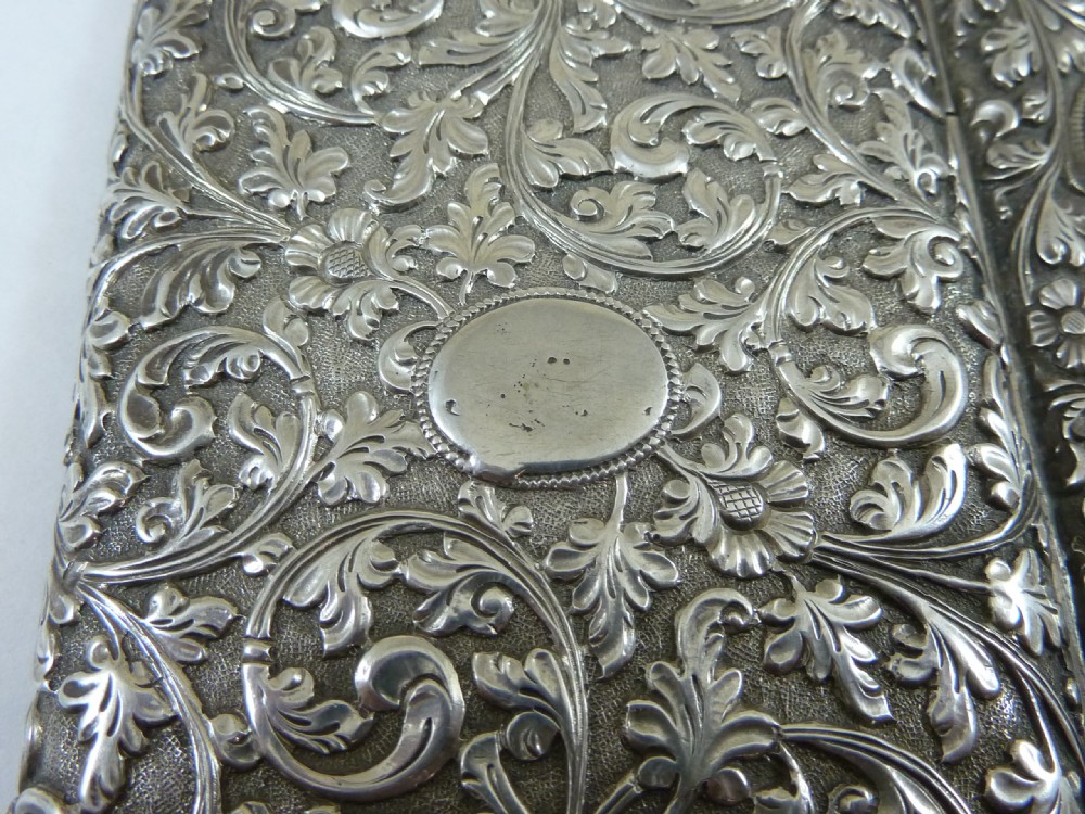 Anglo Indian Repousse Silver Cigarette Case Ganesh Cutch Elephant View VIII