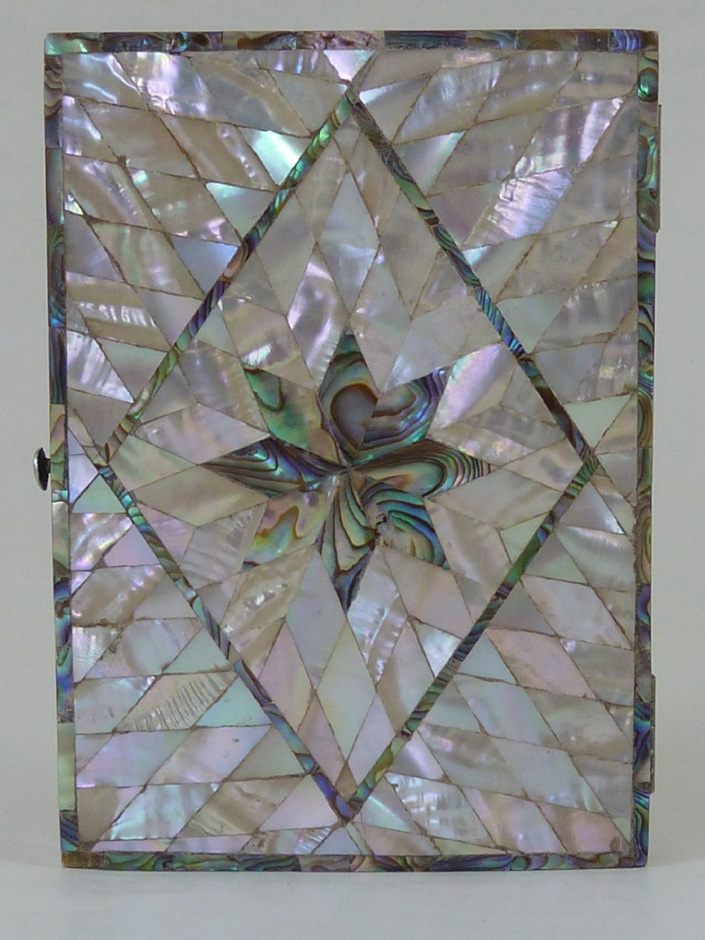 English Victorian Abalone MOP Visiting Calling Card Case Mother of Pearl View V