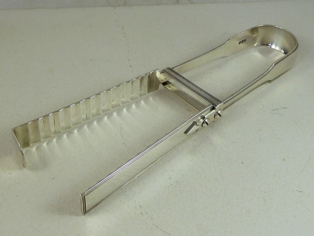 1809 Silver Asparagus Tongs Sterling Georgian Serving