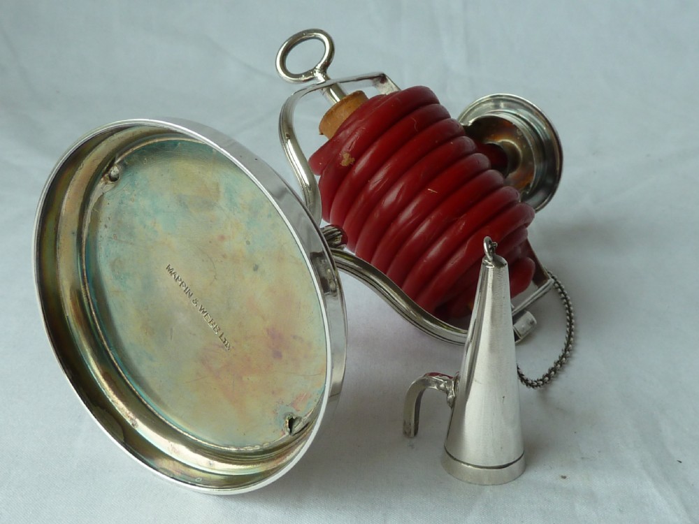 Silver Plate Wax Jack Taper Holder Seal Sealing Mappin & Webb View VI