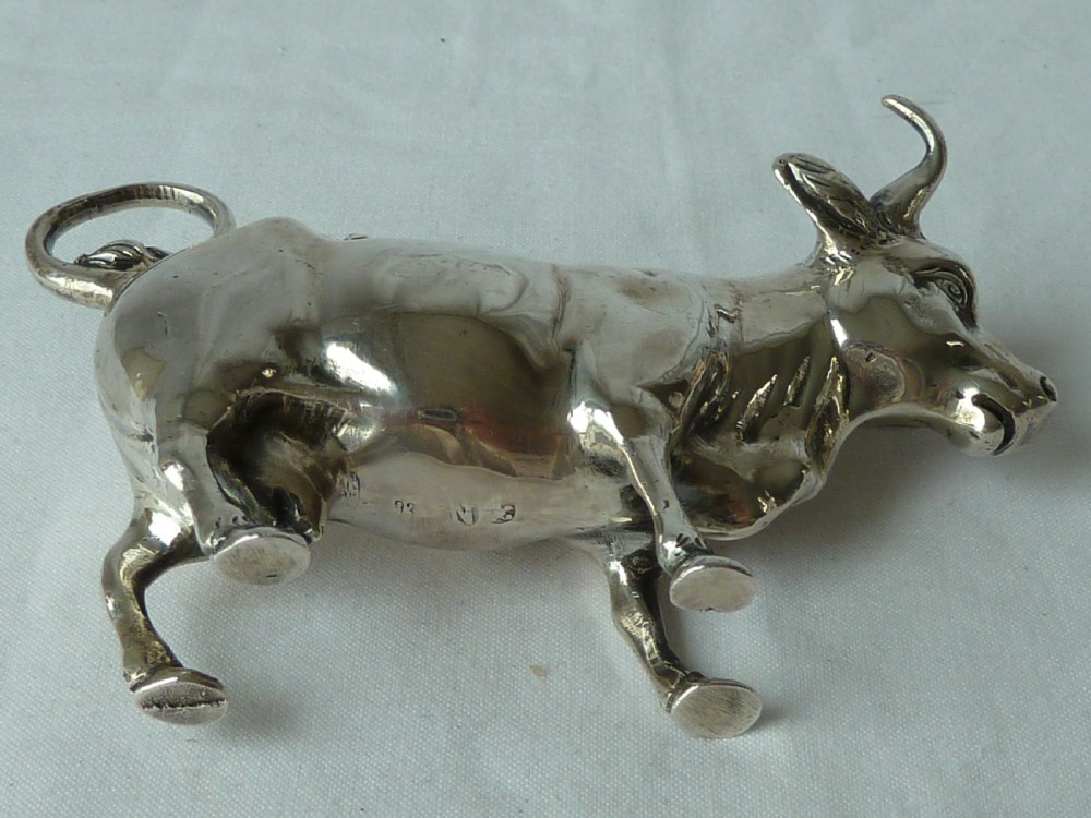 Cow Creamer German Novelty .930 Silver Cream Jug Model View VII