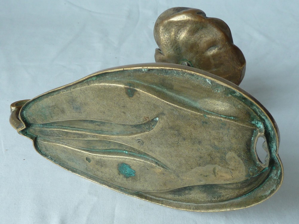 Georges De Feure Art Nouveau Chamberstick Silvered Bronze French Candlestick View V