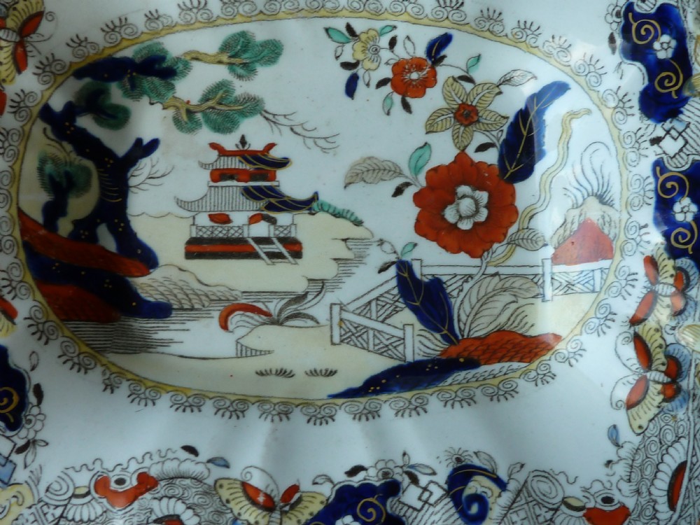 Masons Patent Ironstone China Desert Service Plates Dishes Shapes Pottery View IV