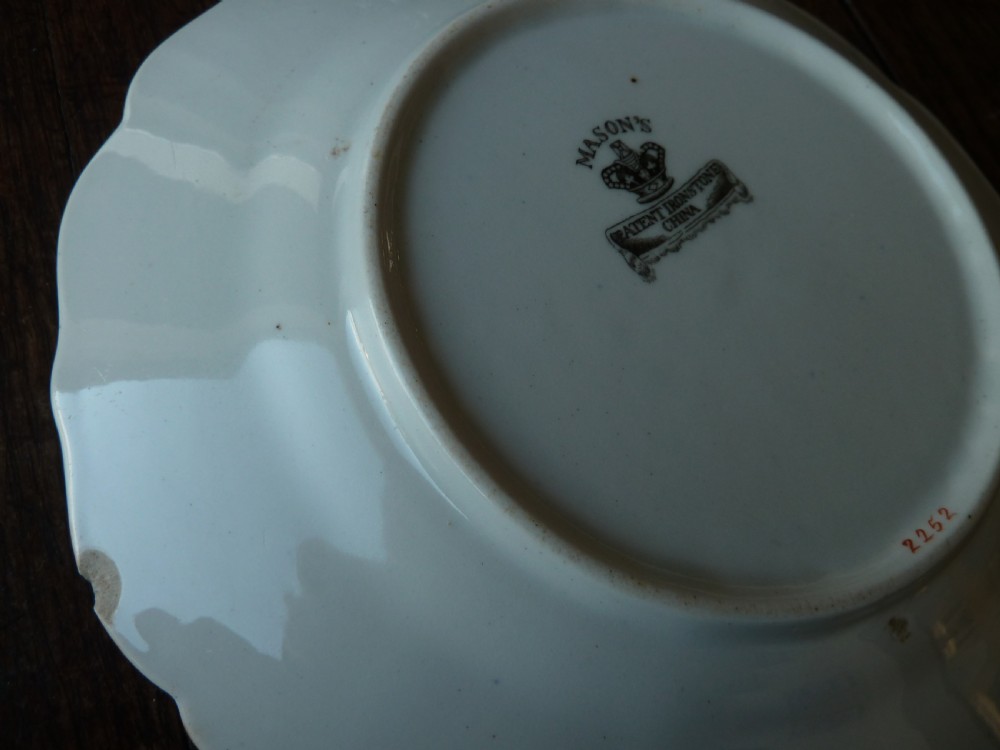 Masons Patent Ironstone China Desert Service Plates Dishes Shapes Pottery View VI