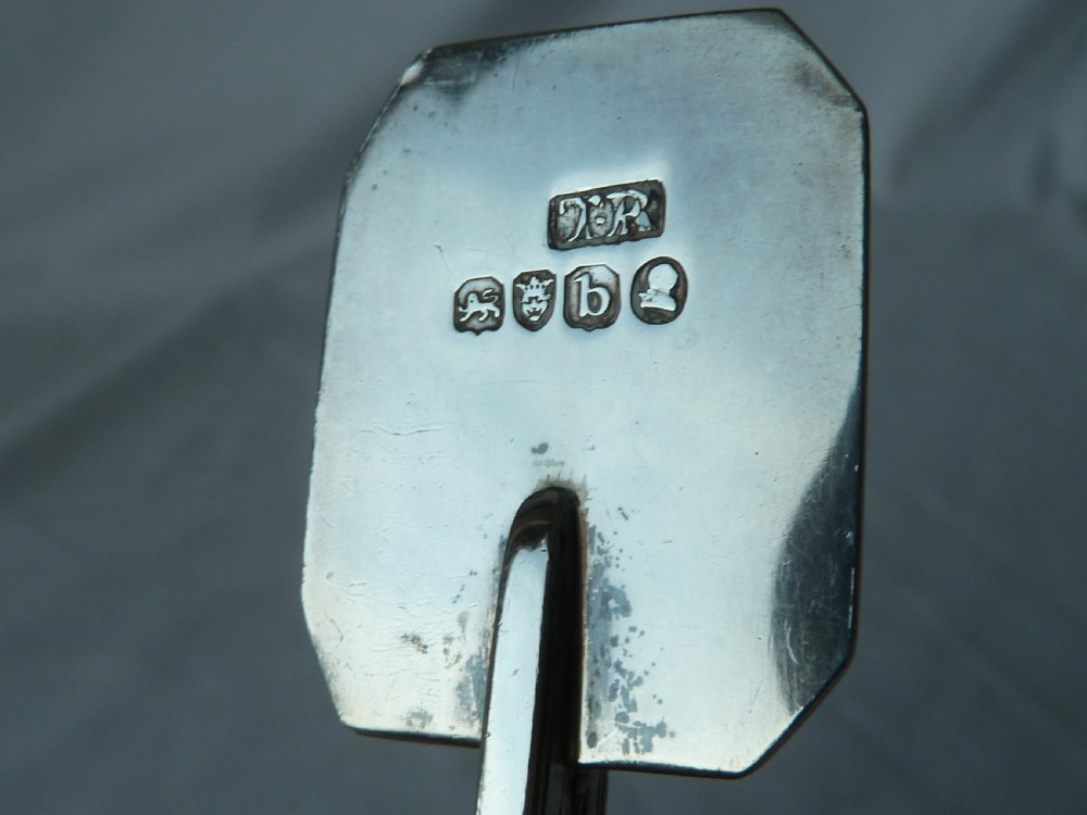 English Silver Candle Snuffers Doubter Hallmarked Crest Georgian View III