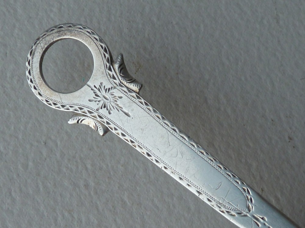 Irish Georgian Silver Skewer Dublin 1789 Bright Cut Letter Opener View III