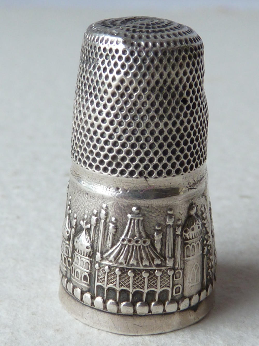 Regency Brighton Pavilion Silver Thimble Sewing Tool Accessory English View II