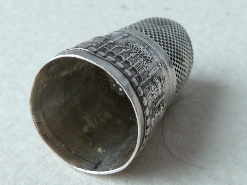 Regency Brighton Pavilion Silver Thimble Sewing Tool Accessory English View V