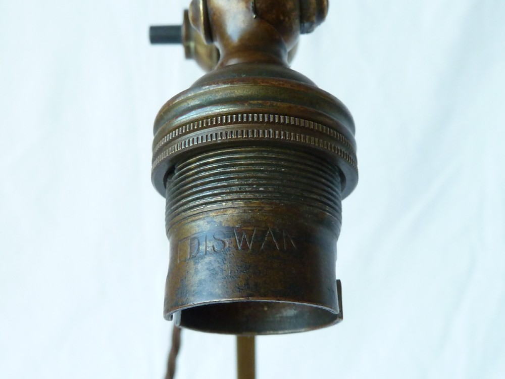 Faraday & Son Brass Table Lamp Arts and Crafts Desk Student Adjustable View IV