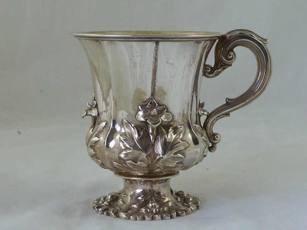 Charles Fox 1834 Hallmarked Sterling Silver Christening Mug Cup 