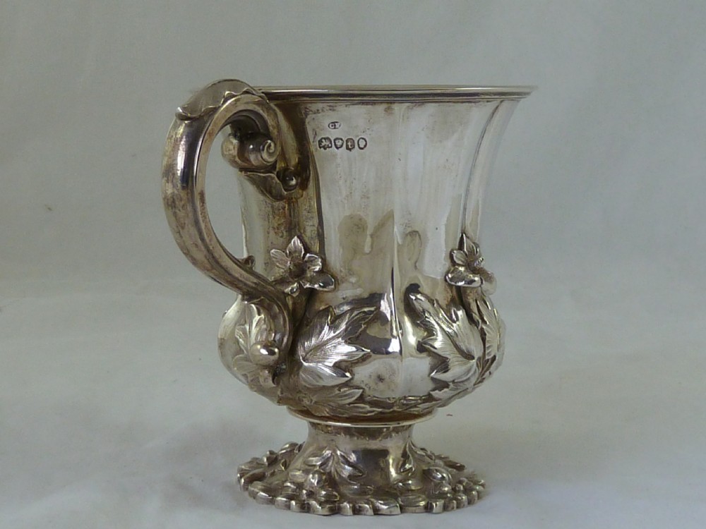 Charles Fox 1834 Hallmarked Sterling Silver Christening Mug Cup  View III