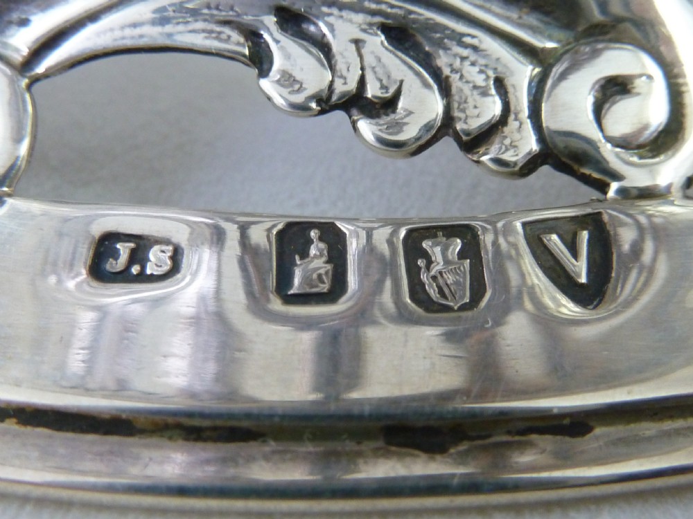1891 Irish Silver Potato Dish Ring Chinoiserie Dublin James Smyth Victorian View II