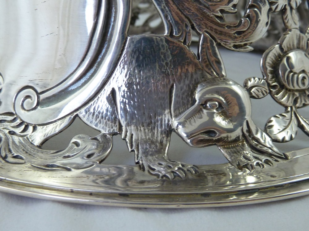 1891 Irish Silver Potato Dish Ring Chinoiserie Dublin James Smyth Victorian View IV