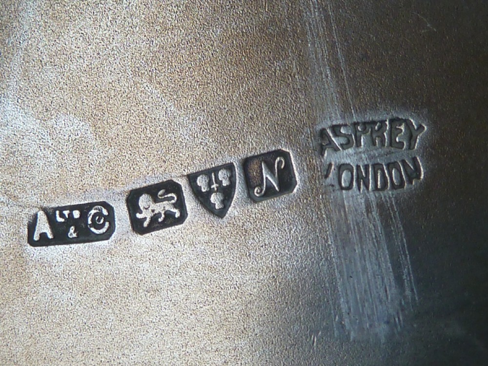 Art Deco Hallmarked Silver Asprey Travel Clock View VIII