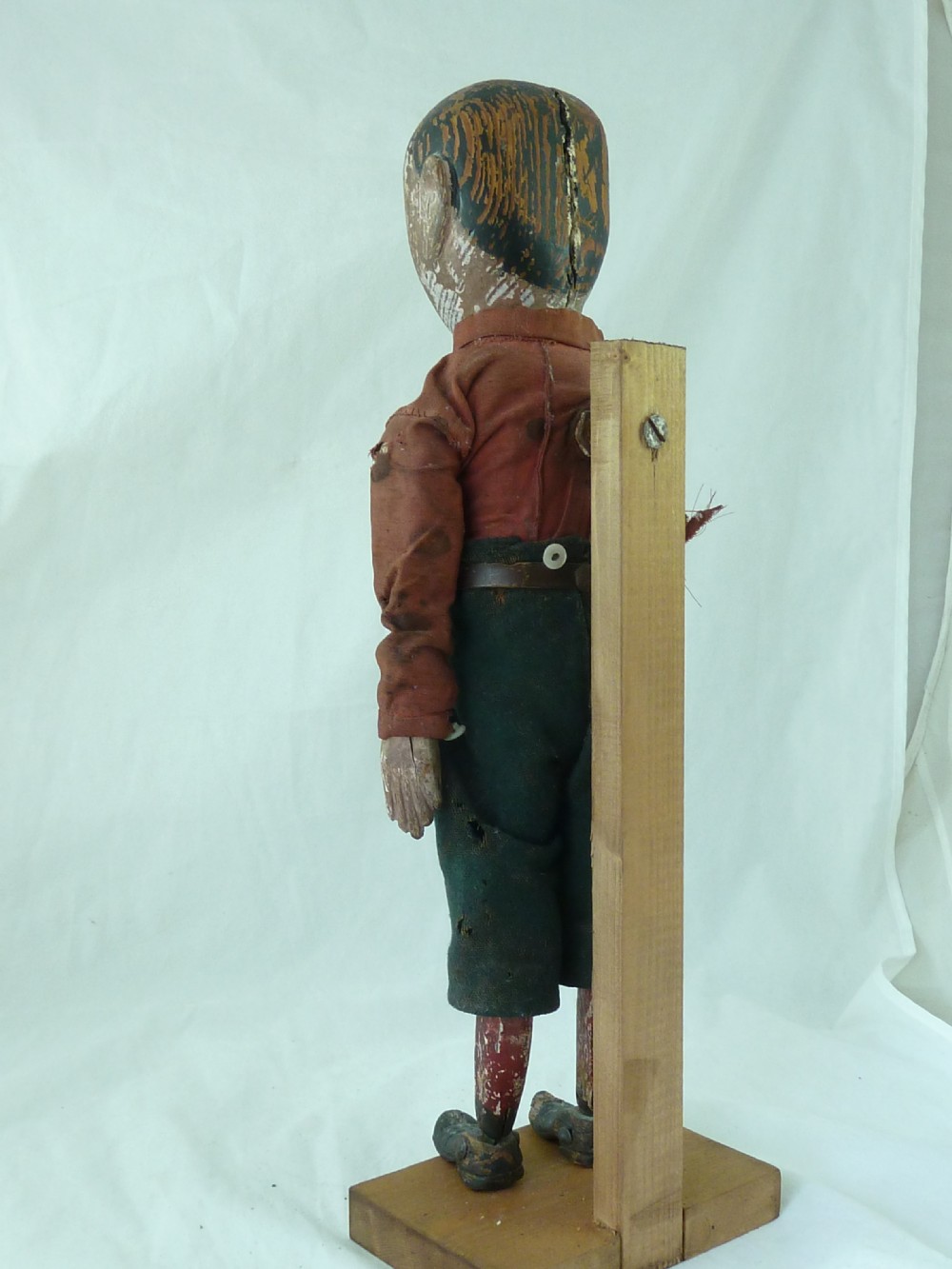 Folk Art Jigger Toy Articulated Dancing Carved Wooden  Limberjack Jigging Jig Man Doll View V