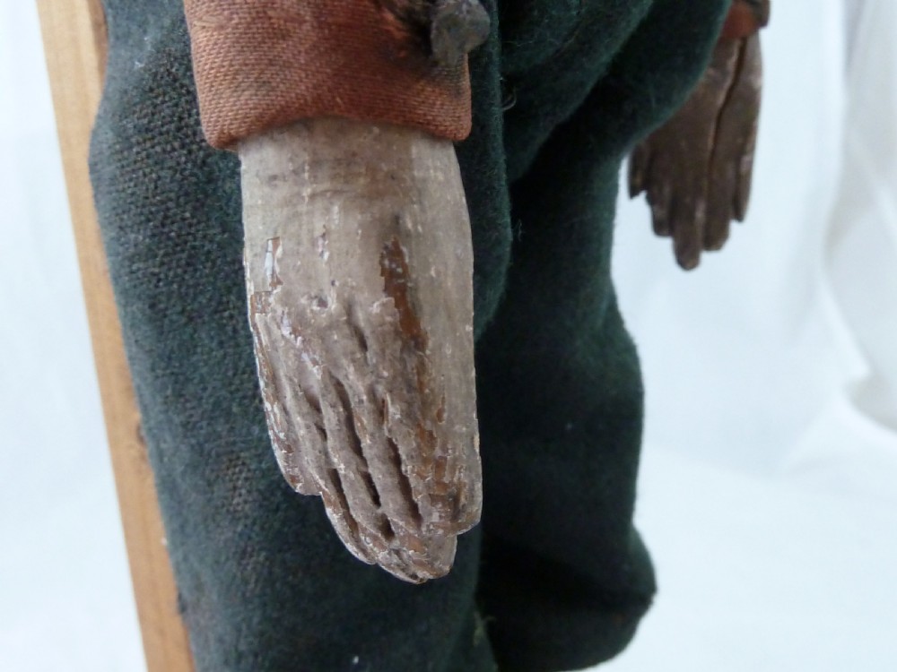 Folk Art Jigger Toy Articulated Dancing Carved Wooden  Limberjack Jigging Jig Man Doll View VIII