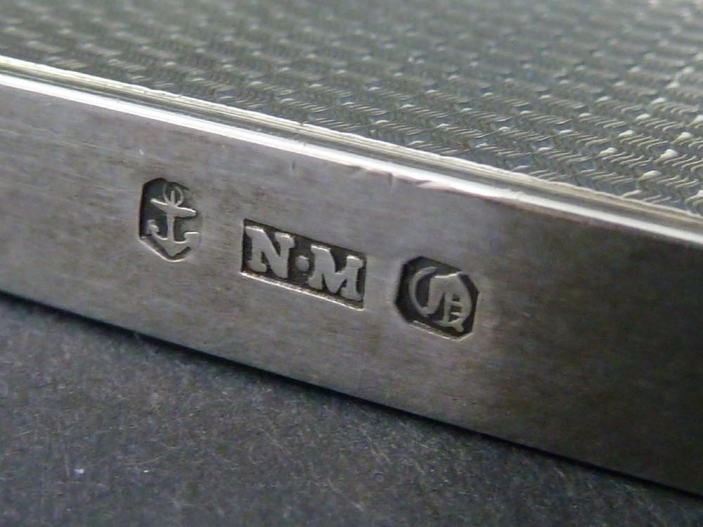 Nathaniel Mills 1839 Castle Top Visiting Card Case Sterling Silver Hallmarked Victorian Burrell  View VIII