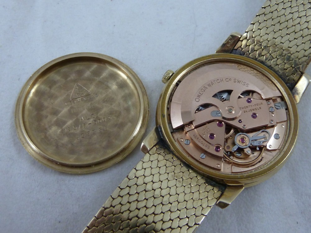 Omega Seamaster Automatic 9ct Gold Bark Bracelet Watch Cal. 562 1967 Boxed View XIV
