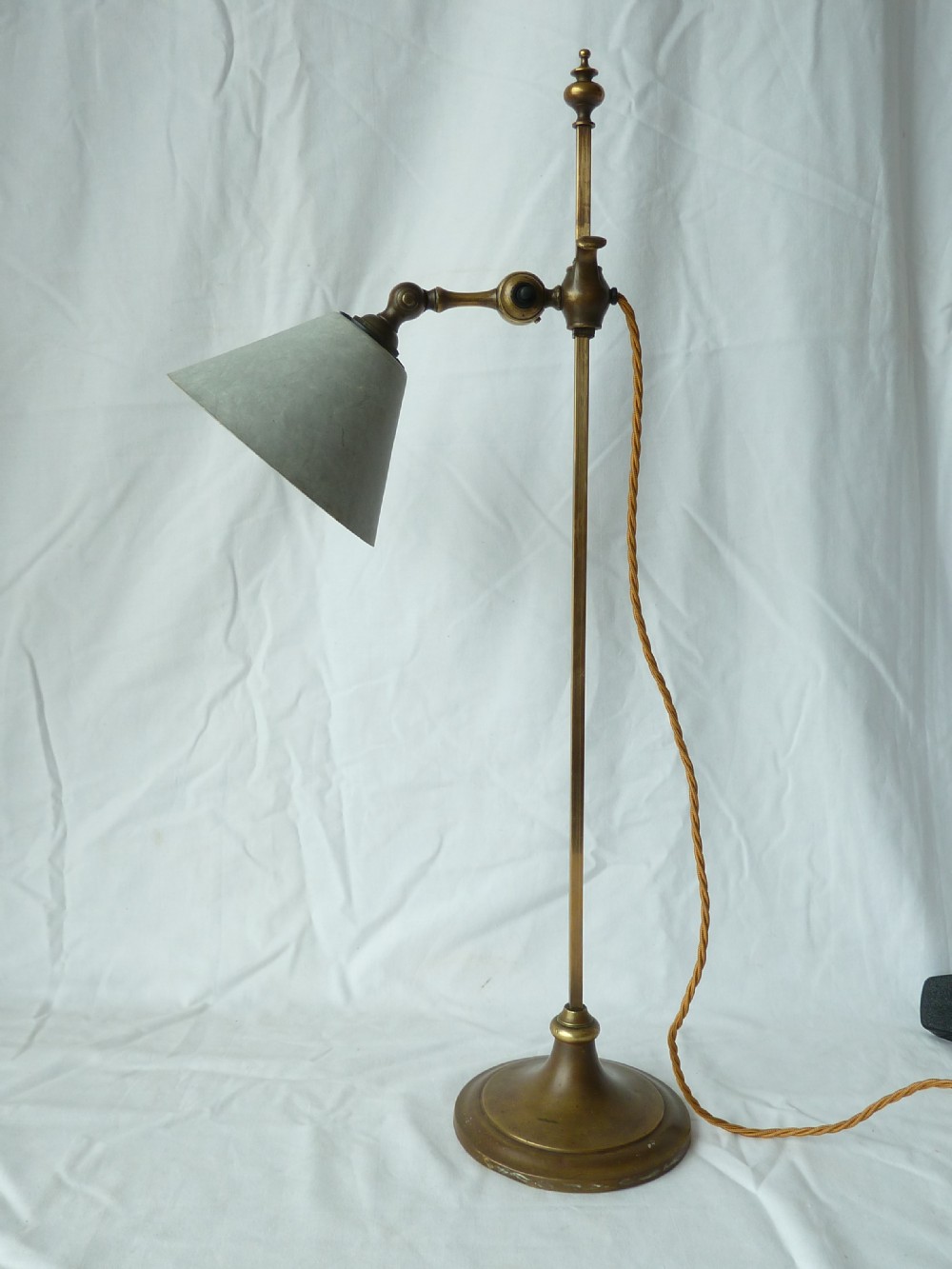 Faraday & Son Brass Table Lamp Arts and Crafts Desk Student Adjustable