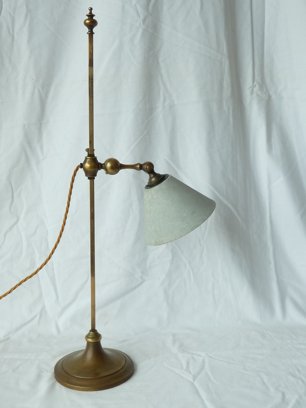 Faraday & Son Brass Table Lamp Arts and Crafts Desk Student Adjustable View II