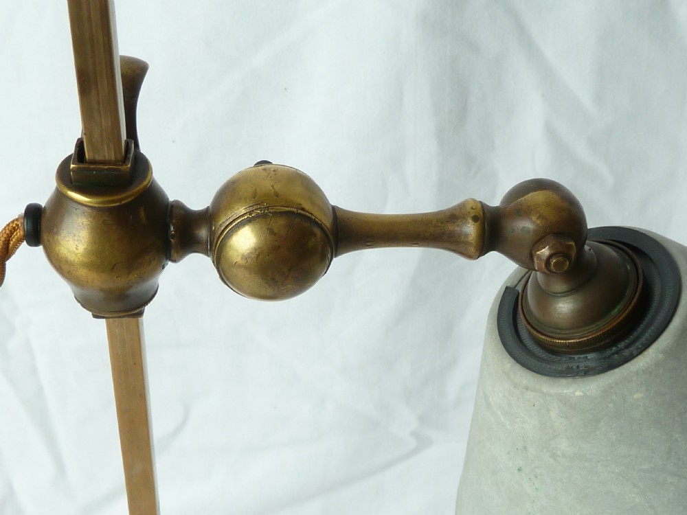 Faraday & Son Brass Table Lamp Arts and Crafts Desk Student Adjustable View IV