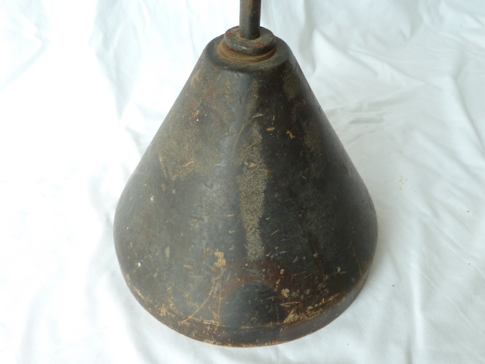 Floor Standing Rushlight Candlestick Wrought Iron Standard Turned Wood View VII