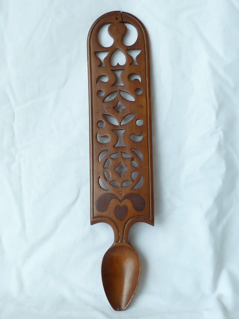 Victorian Welsh Love Spoon Folk Art Carved Token Treen