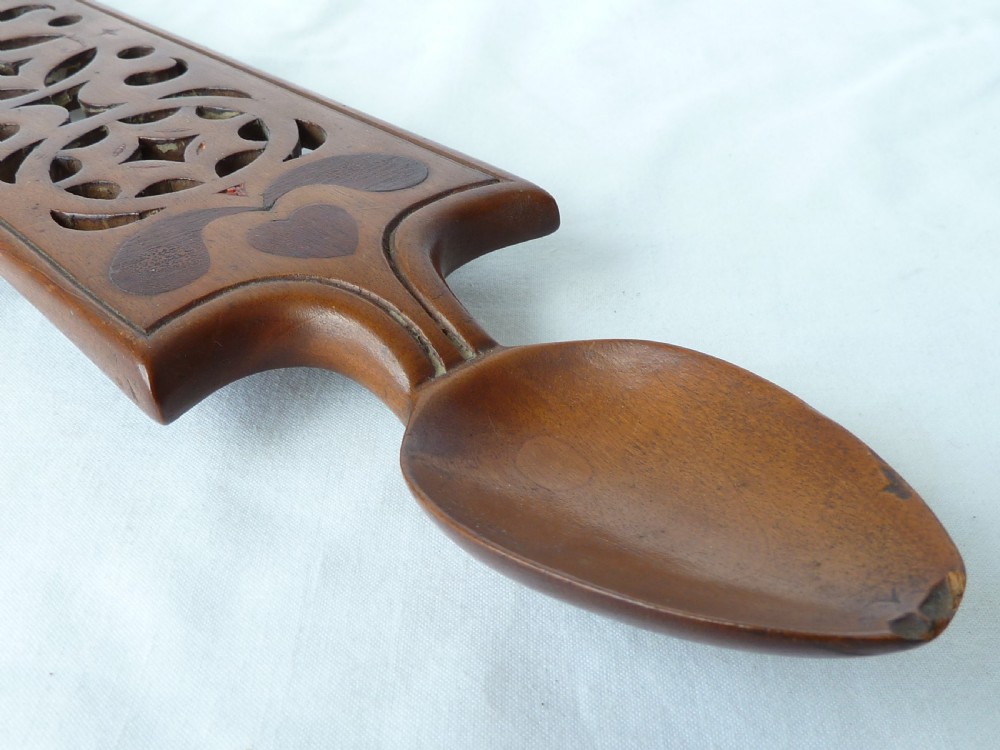 Victorian Welsh Love Spoon Folk Art Carved Token Treen View VII