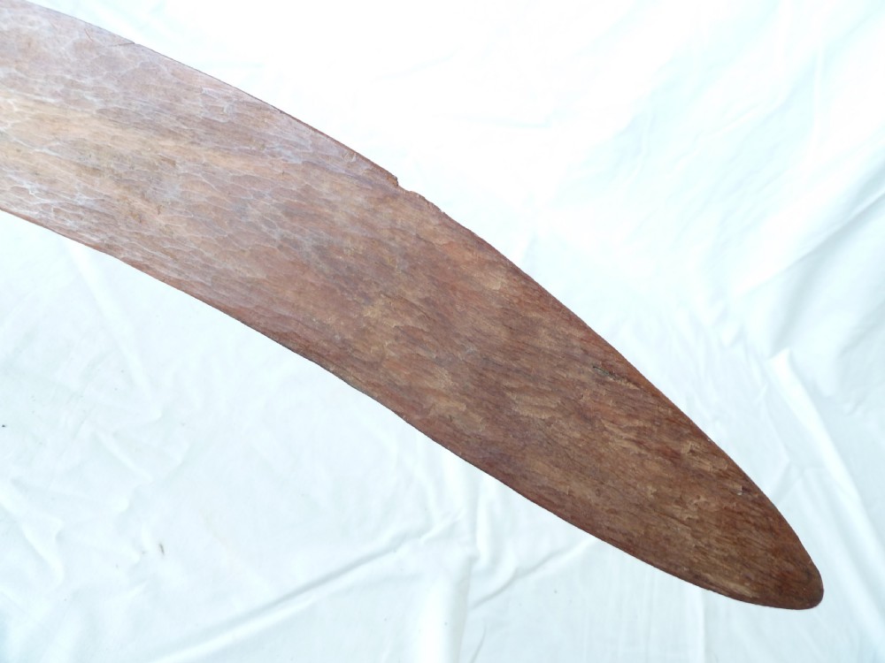 Australian Aboriginal Carved Boomerang Tribal Art View VI