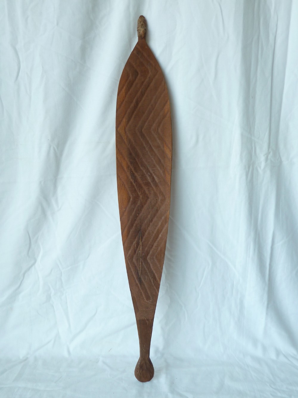 Australian Aboriginal Woomera Carved Fluted Spear Thrower Throwing Stick Tribal Art View II