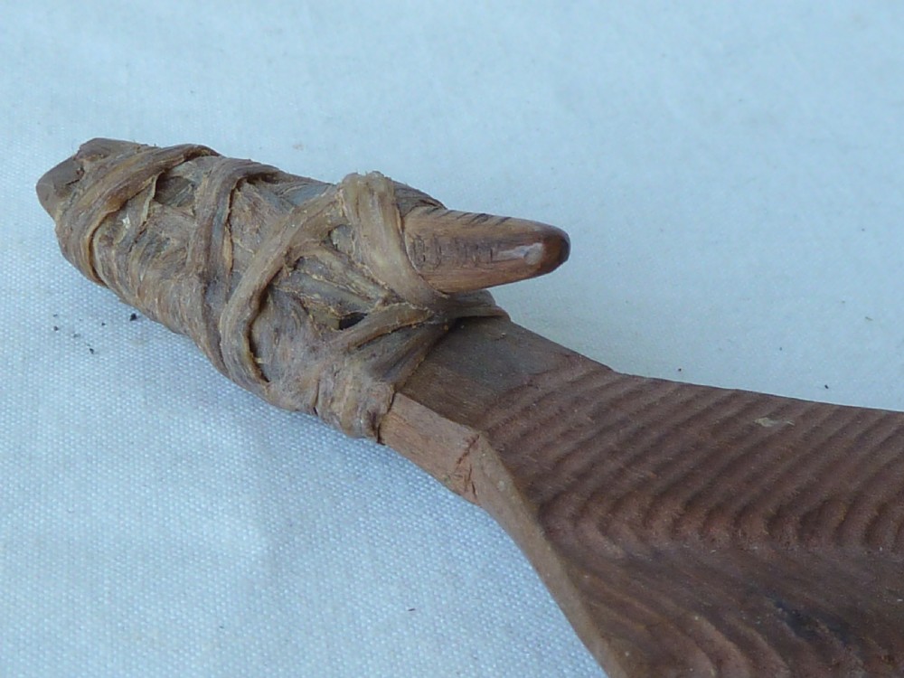 Australian Aboriginal Woomera Carved Fluted Spear Thrower Throwing Stick Tribal Art View V