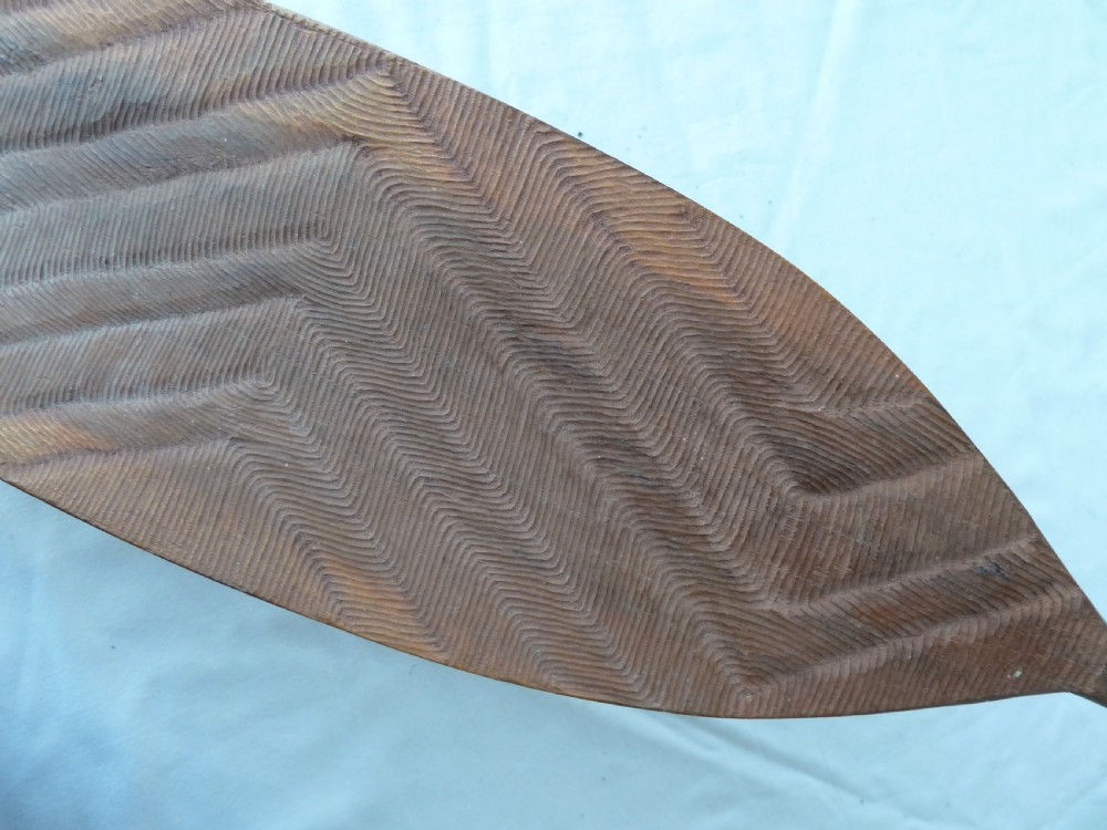 Australian Aboriginal Woomera Carved Fluted Spear Thrower Throwing Stick Tribal Art View VI