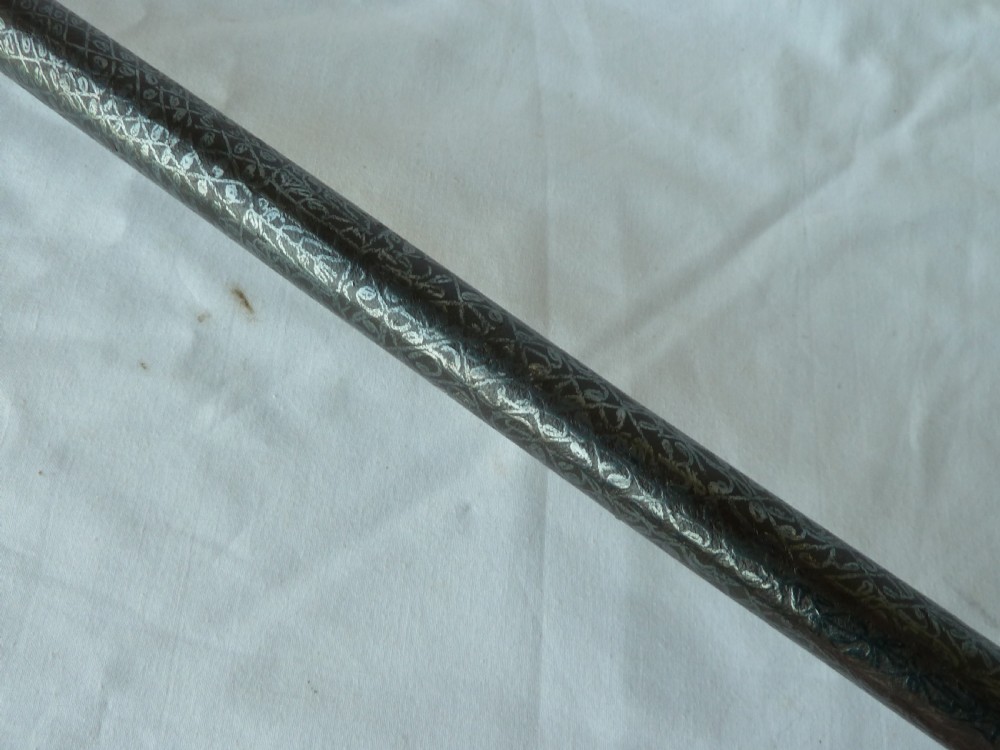 Engraved Steel Saddle Axe Tabar Tabarzin Indian Ottoman Islamic Persian View VII