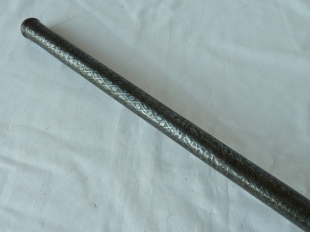 Engraved Steel Saddle Axe Tabar Tabarzin Indian Ottoman Islamic Persian View VIII