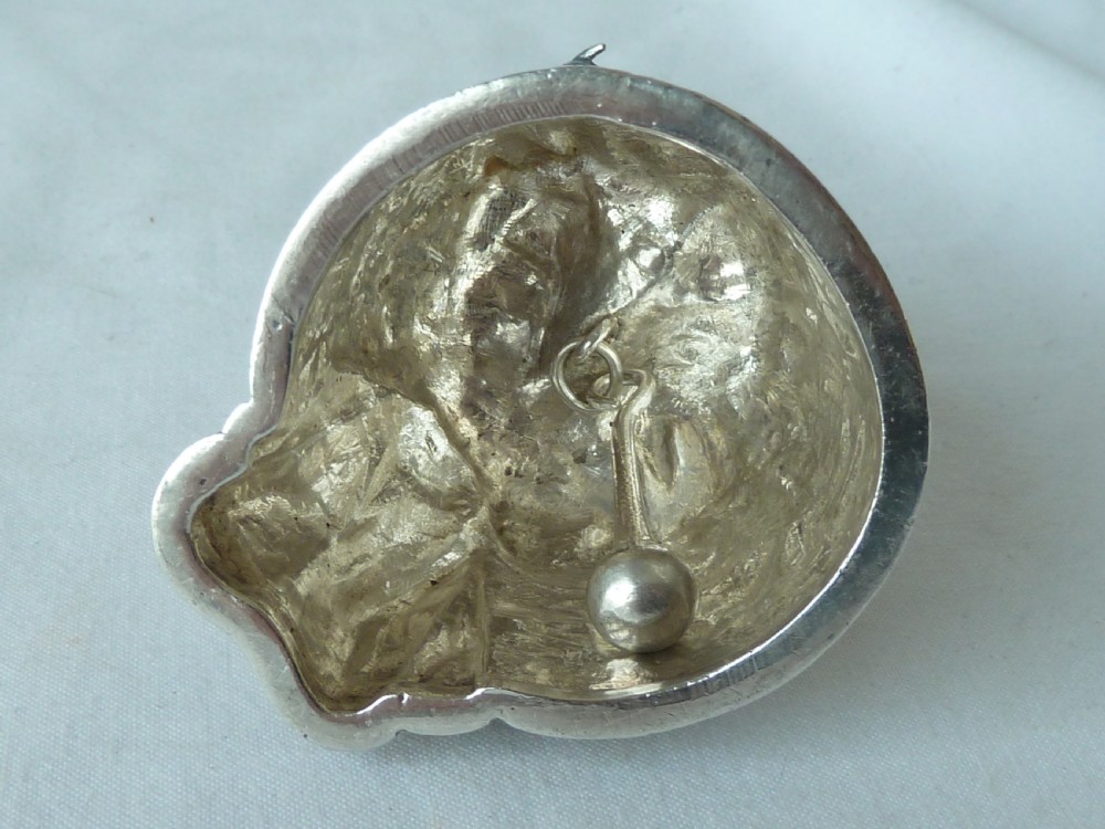 1892 Hallmarked Silver Crinoline Lady Table Bell Continental Victorian View VI