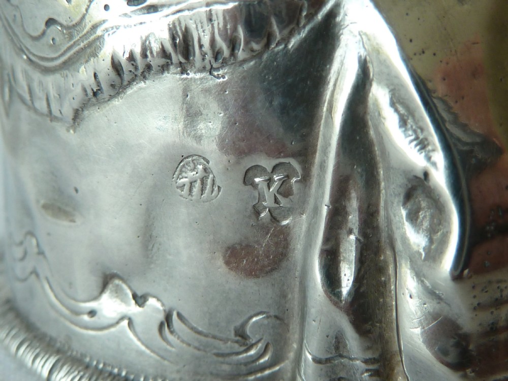 1892 Hallmarked Silver Crinoline Lady Table Bell Continental Victorian View VII
